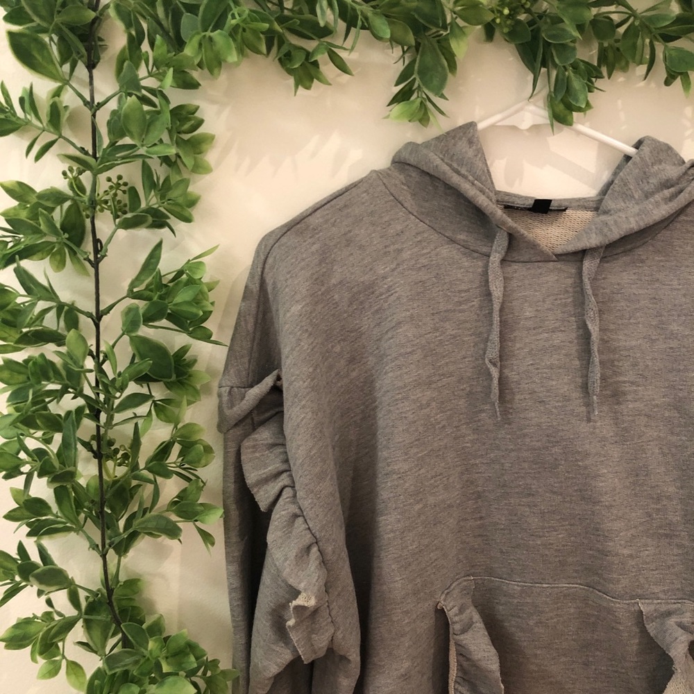 Topshop Ruffle Sweatshirt - Picture 3 of 6